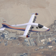 Concept art of the electric, 14-motor X-57 Maxwell in flight.